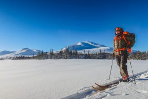 Wooden skis Strövtåg west Jämtland Sofie Werner