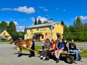 Norråker Basecamp Horse tour group Lanthandel in back Johannes Collin