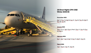 Direktflyg CPH-OSD vinter 2025-2026. SAS