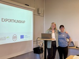 Exportkunskap i Strömsund höst 2025 Pauline och Annika