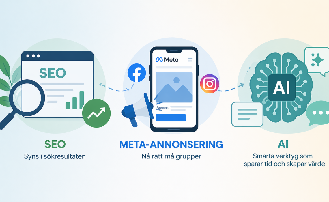 Digital marknadsföring med SEO, Meta och AI