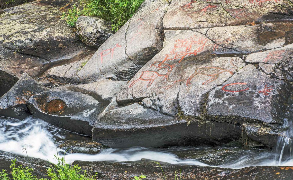 Rock Carvings from the stone age at Glösa. Photo: Erika Willners