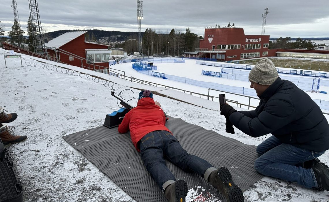 Pressresa Express train to first snow Åre Östersund 2024. Foto: Anne Adsten