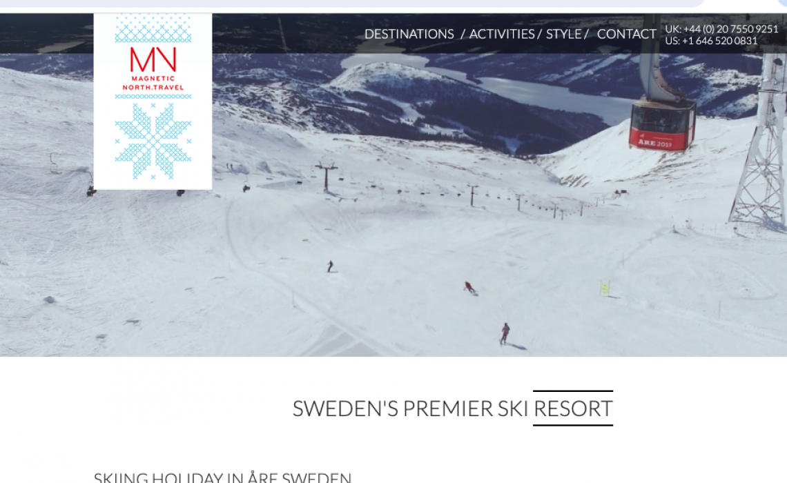 Magnetic North Travel offers a ski package to Åre Sweden