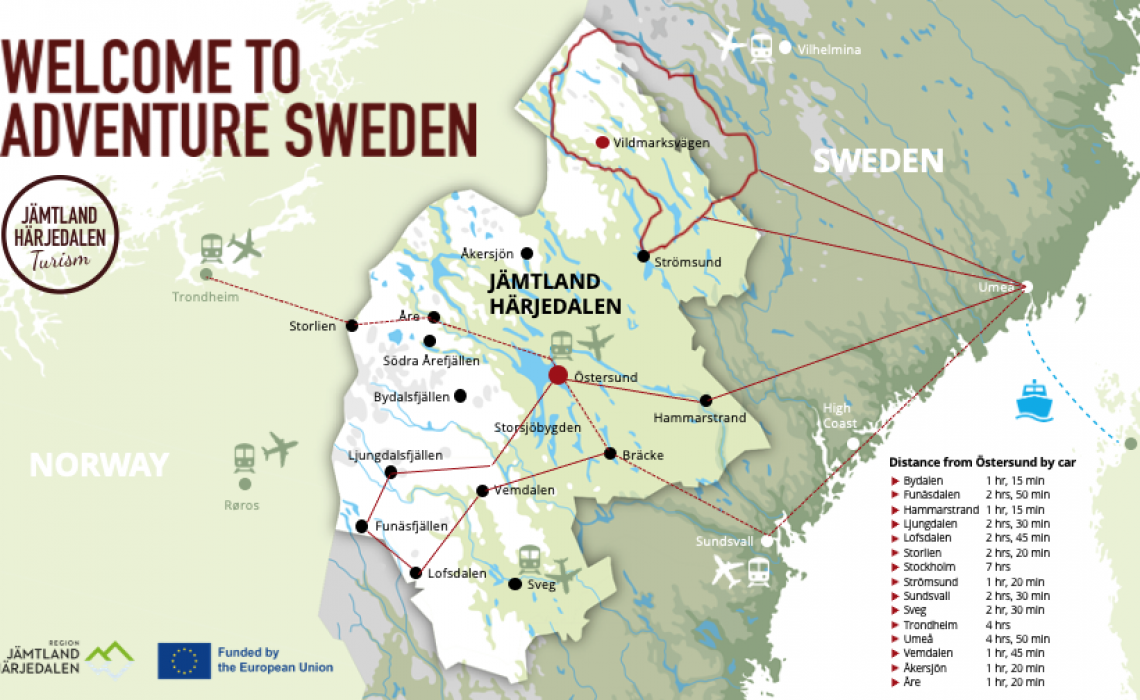 Adventure Sweden karta rundturer 2024 Nestorville