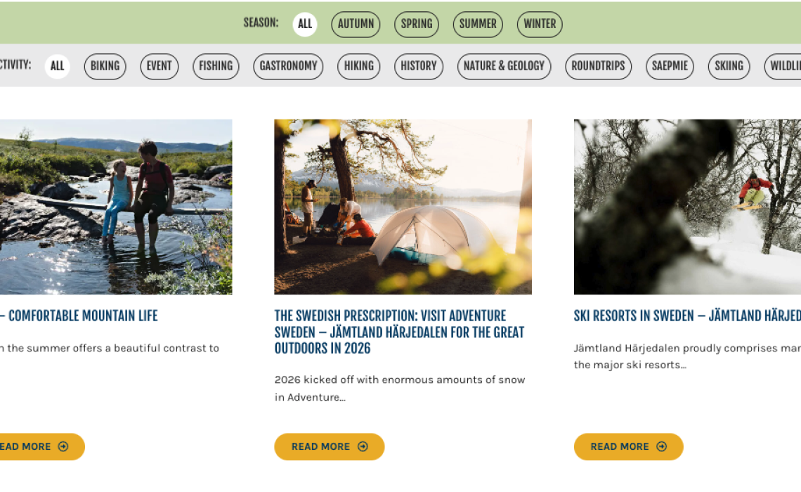 Ny funktionalitet på sajten adventuresweden.com