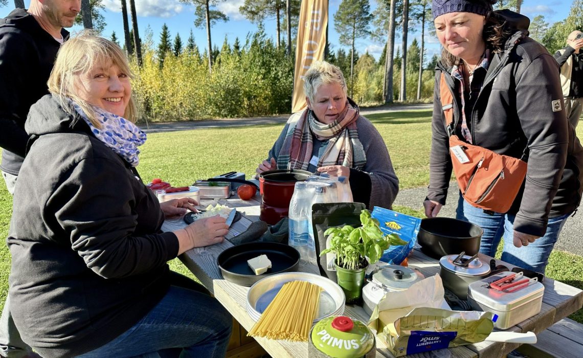 Matlagning på Trangiakök husbilsevent