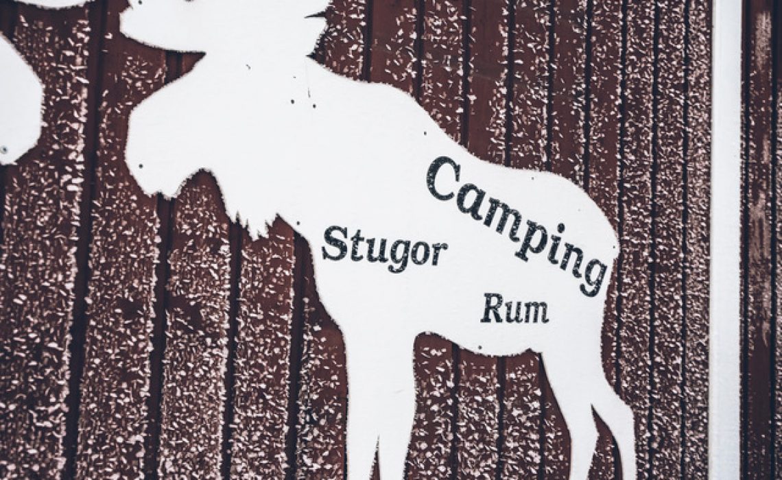 Skylt Camping Stugor Rum Kallsedet